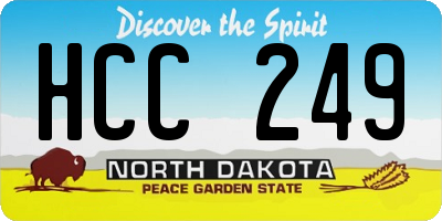 ND license plate HCC249