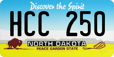 ND license plate HCC250