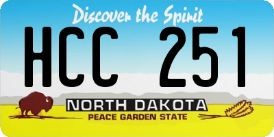 ND license plate HCC251