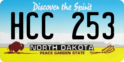 ND license plate HCC253