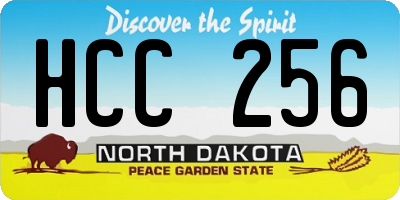 ND license plate HCC256