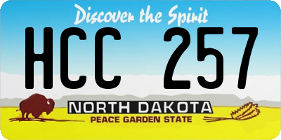ND license plate HCC257