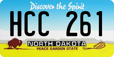 ND license plate HCC261