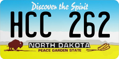 ND license plate HCC262