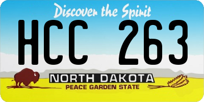 ND license plate HCC263