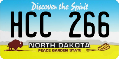 ND license plate HCC266