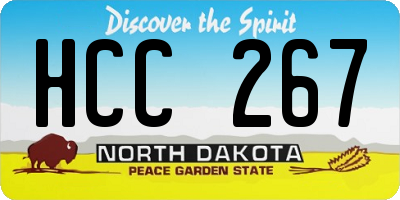 ND license plate HCC267