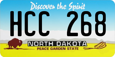 ND license plate HCC268