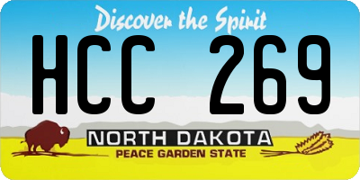 ND license plate HCC269