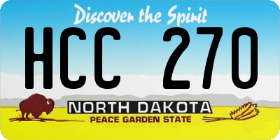 ND license plate HCC270