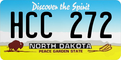 ND license plate HCC272