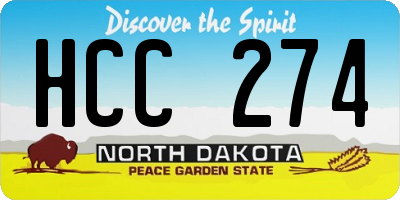ND license plate HCC274