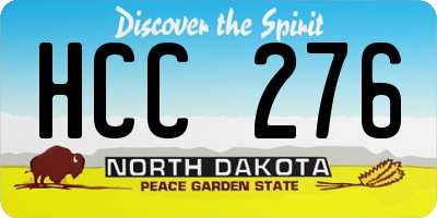 ND license plate HCC276