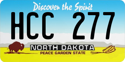 ND license plate HCC277