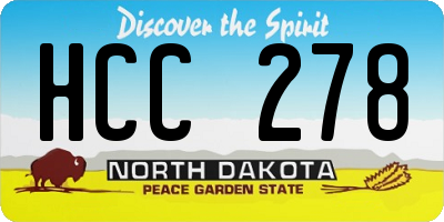 ND license plate HCC278