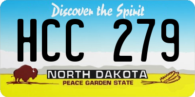 ND license plate HCC279