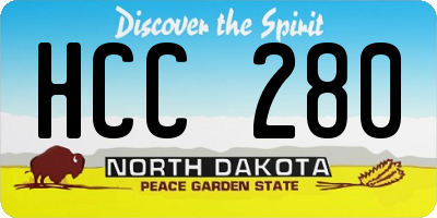 ND license plate HCC280