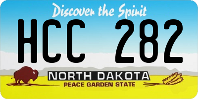 ND license plate HCC282