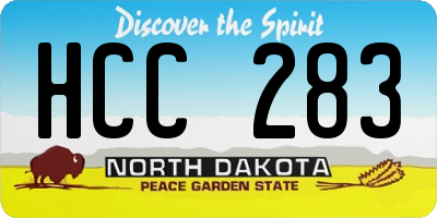 ND license plate HCC283