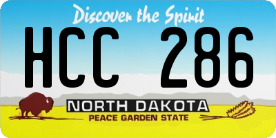 ND license plate HCC286