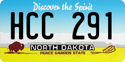 ND license plate HCC291