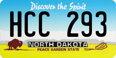 ND license plate HCC293