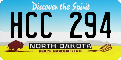 ND license plate HCC294