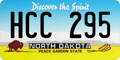 ND license plate HCC295