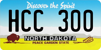 ND license plate HCC300