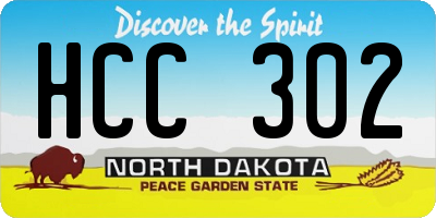 ND license plate HCC302