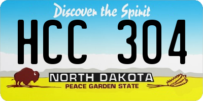 ND license plate HCC304