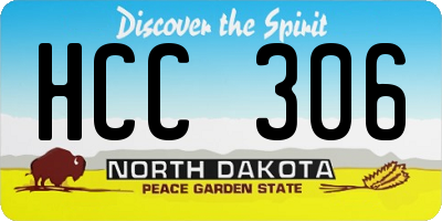 ND license plate HCC306