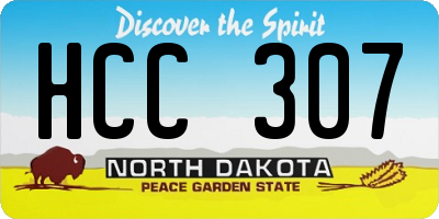 ND license plate HCC307