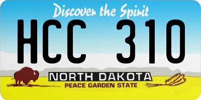 ND license plate HCC310