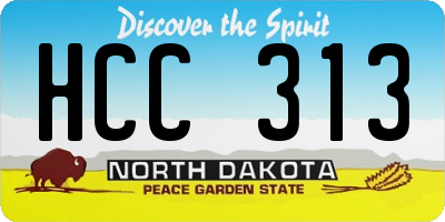 ND license plate HCC313