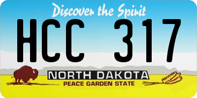 ND license plate HCC317