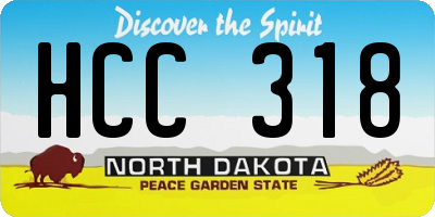 ND license plate HCC318