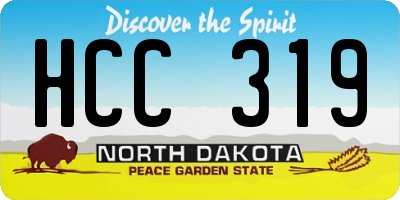 ND license plate HCC319