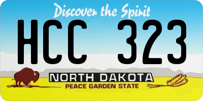 ND license plate HCC323