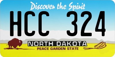 ND license plate HCC324