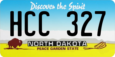 ND license plate HCC327