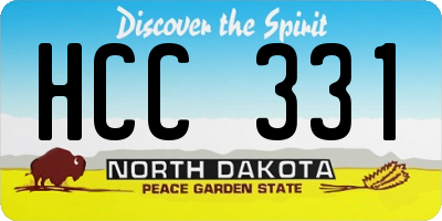 ND license plate HCC331