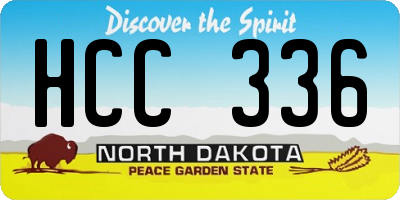 ND license plate HCC336