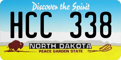 ND license plate HCC338