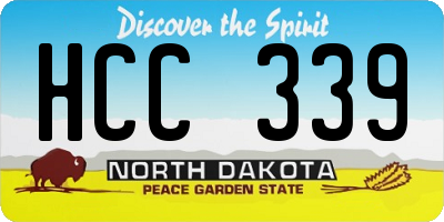 ND license plate HCC339