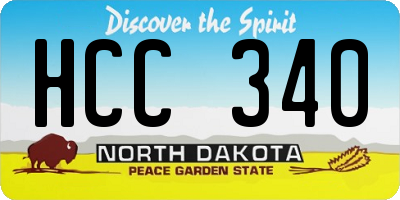 ND license plate HCC340
