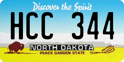 ND license plate HCC344