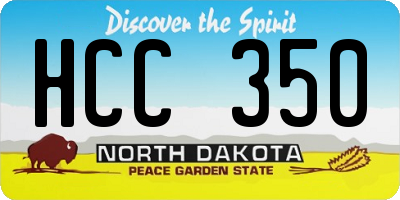 ND license plate HCC350