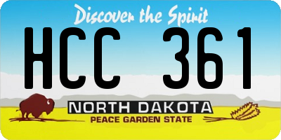 ND license plate HCC361