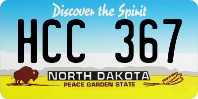 ND license plate HCC367